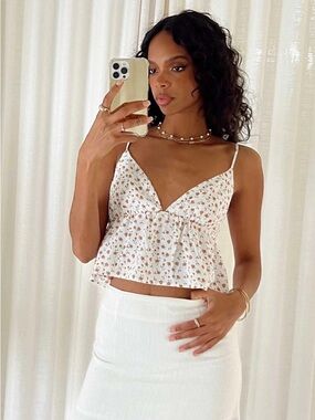 Princess Polly Koko Top White Floral